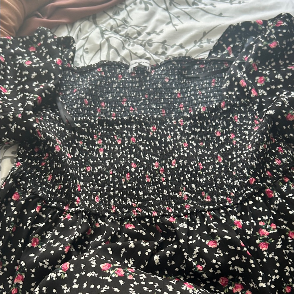 Floral Smocked shirt- MATERNITY